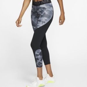 NEW NIKE PRO Women's 7/8 Camo Tights Leggings